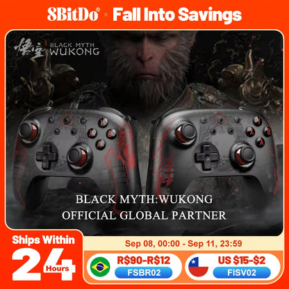 8BitDo Gamepads PC Black Myth Wukong Ultimate 2C Wireless or Wired Gaming Controller Windows 10 11 Steam Raspberry Pi Android