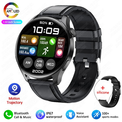 2025 New Watch 3 Smart Watch Men 1.53 Inch HD Screen GPS Fitness tracker Bluetooth Call Health IP67 Waterproof Smartwatch Man