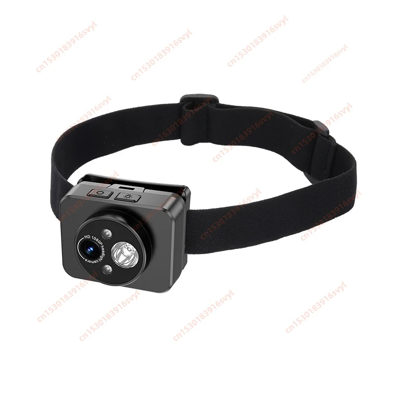 Action Camera Headlight First Perspective 2MP Sports Camera Smart Wave Hand Induction Video Recorder Built-in Battery Action Cam