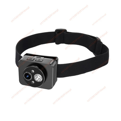 Action Camera Headlight First Perspective 2MP Sports Camera Smart Wave Hand Induction Video Recorder Built-in Battery Action Cam