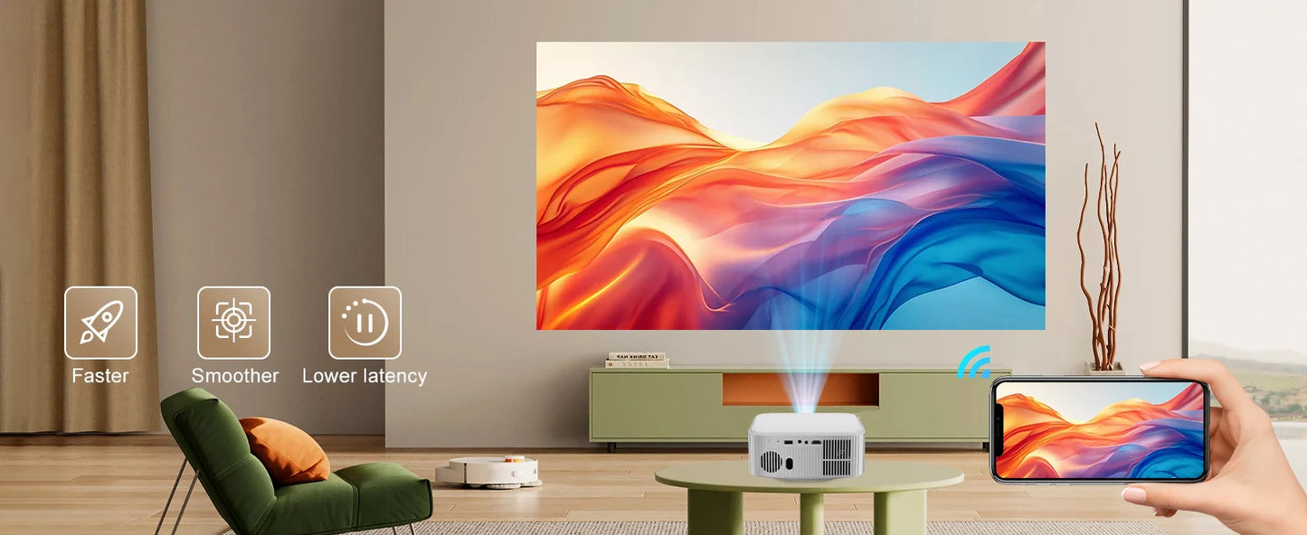 Salange P92MAX Android13 Smart Projector Netflix Officially Licensed HD 1080P BT5.2 WiFi 12000L Elec Focus Auto Keyston 4K Movie