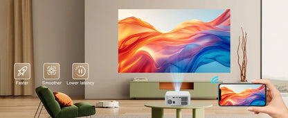 Salange P92MAX Android13 Smart Projector Netflix Officially Licensed HD 1080P BT5.2 WiFi 12000L Elec Focus Auto Keyston 4K Movie