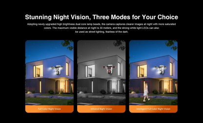 Four Lens WiFi Security Camera 20MP Four Screens Outdoor 10X Optical Zoom Human Auto Tracking Waterproof Multi-Camera System