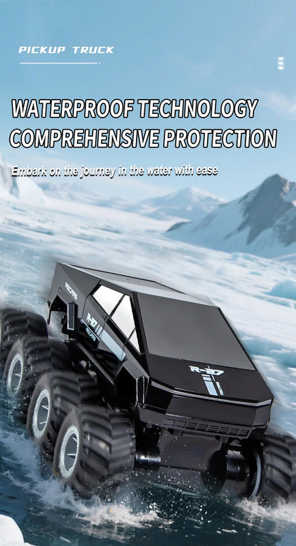 JHD For JJRC Q218 2.4g Amphibious Rc Remote Control Car Eight Wheel Stunt Car Amphibious All Terrain Four-Wheel Drive Climbing