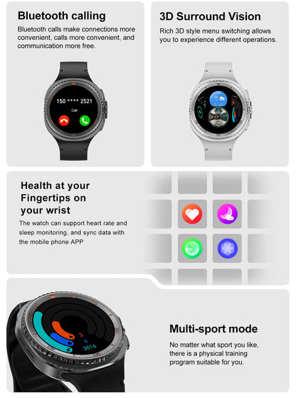 New DT Watch 8 Ultra Smart Watch Classic NFC Health Monitoring GPS Bluetooth Call IP68 Waterproof HD Smartwatch For IOS Android