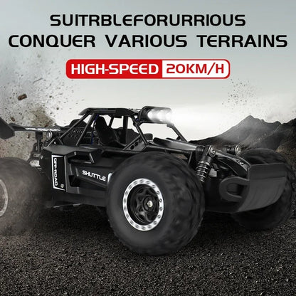 RC Car 2.4Gh Model With LED Lights 2WD High Speed Off-road Remote Control Climbing Vehicle Outdoor Cars Drift Kid Toys Boys Gift