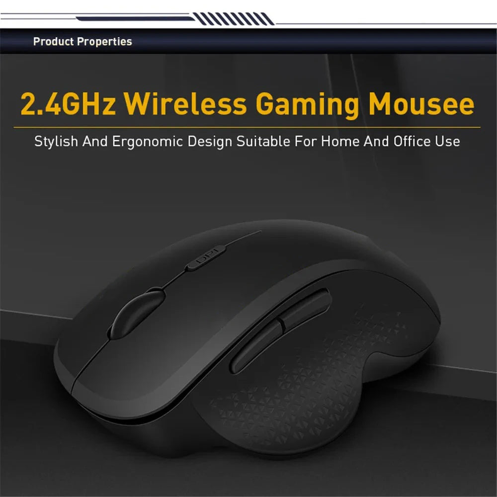 Wireless Mouse Ergonomic Computer Mouse PC Optical Mause with USB Receiver 6 buttons 2.4Ghz Wireless Mice 1600 DPI For Laptop
