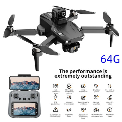 F204 New Original Upgrated RC Drone with 8k professional HD camera 5G WiFi Brushless laser barrier avoidance Folding quadcopter