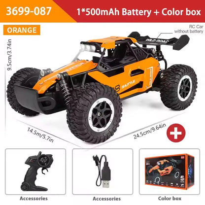 Rc Cars 1:16 2WD Off-Road RC Truck All Terrain 2.4G Electric RC Car High Speed 20KM/H Remote Control Car with LED Lights Kid Toy