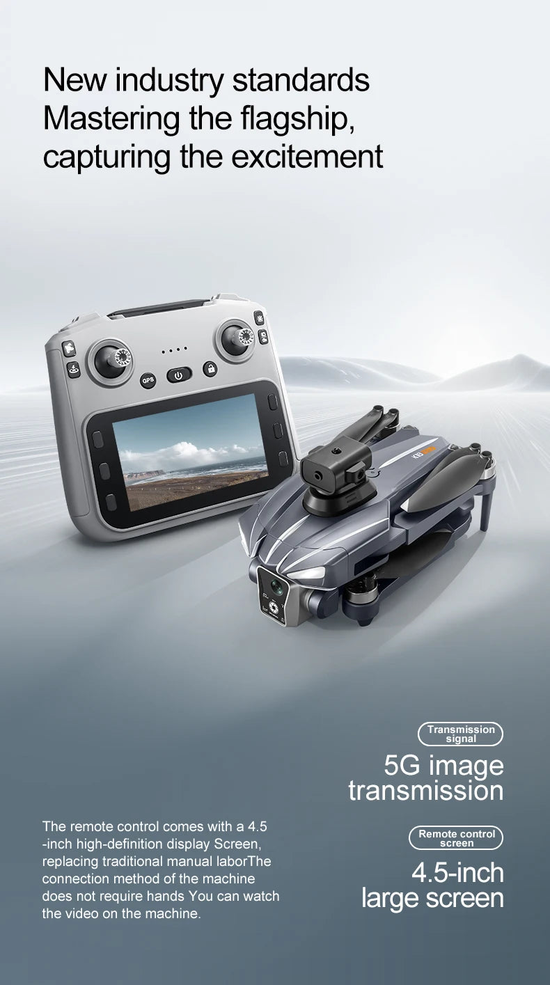 2025 K18 Max Airdrop GPS Drone 5G Screen Control Dual Camera Obstacle Avoidance 8K Aerial Photography Brushless Quadrotor Toy