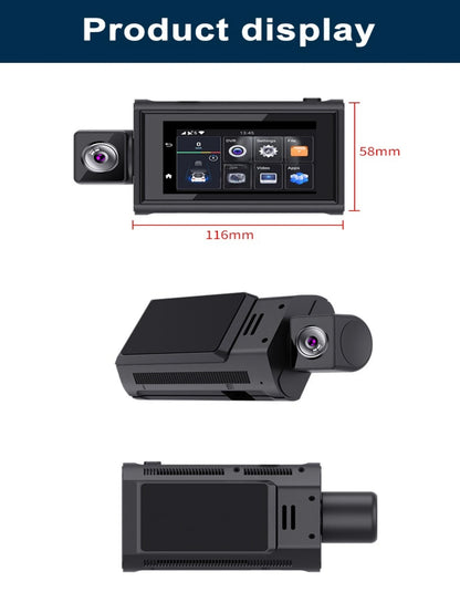 Dash Cam 3Inch 4G Android10.0  GPS Navigation ADAS Car Dvr Camera Full HD 1080P Car Video Recorder DVR WiFi BT