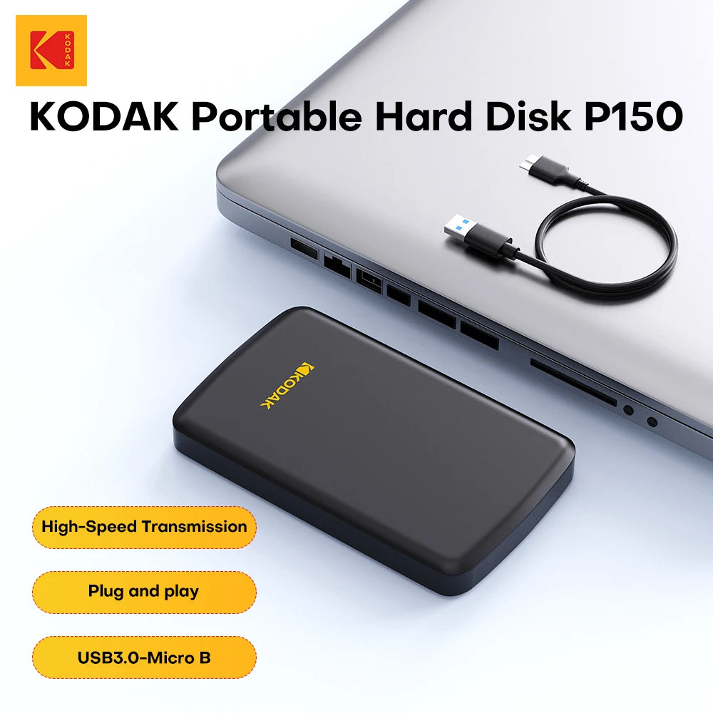 KODAK External Hard Drive 1T 500GB USB3.0 High Speed Gaming Storage Portable External Disk for Laptop Desktop PS4 PS5