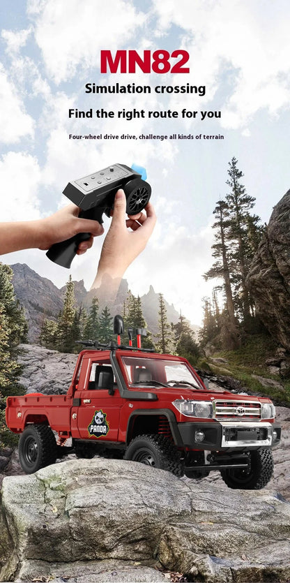 Panda Edition MN82 RC Cars 1/12 Full Scale 2.4G4WD 280 Motor Remote Control Off-Road Pickup Truck Model Car for Boys Adult Gifts
