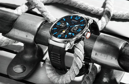 LIGE 1.85 Inch Smart Watch Men 710mAh Battery Long Standby Bluetooth Call Smartwatch New Fitness Watch Sport Tracker Andriod IOS