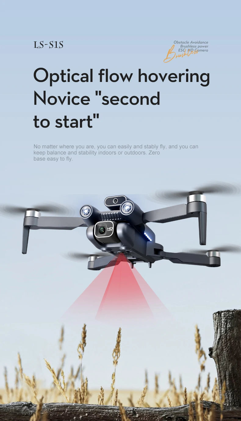 New S1S Mini Drone Profesional 8K HD Camera Obstacle Avoidance Aerial Photography Brushless Foldable Quadcopter