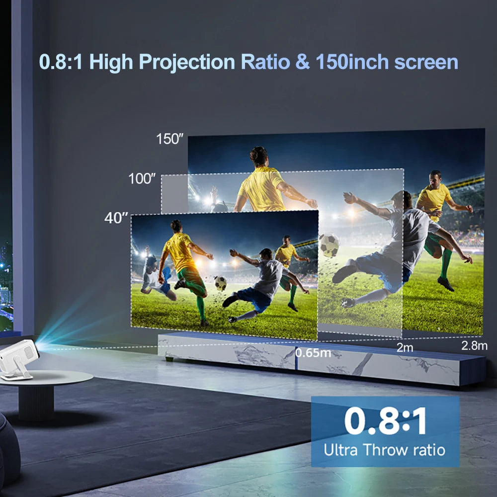 PROGAGA PG310 Mini Projector 4K Android 300Ansi BT5.4 Projetor For Movie PG310 Smart Home Theater Outdoor Video Portable Beamer