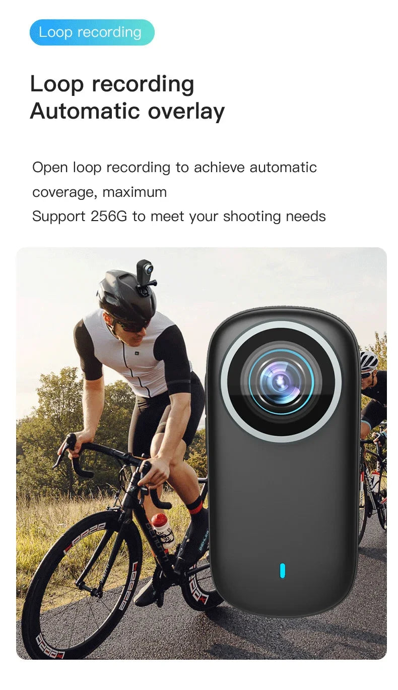 4K WiFi Thumb Sports Camera Motorcycle Bike Waterproof DV Cycling Recorder Magnetic Attraction Outdoor Portable Small Camcorder