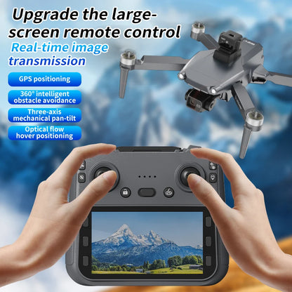 New L600-1 PRO MAX GPS Drone 5KM 4K Professional HD Dual Camera 360° Laser Obstacle Avoidance Brushless Quadcopter Toy Gift