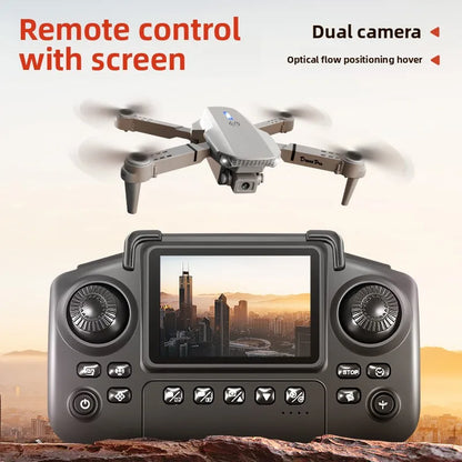 New E88Pro Screen Controlled Drone Remote Control with Display Quadcopter Optical Flow Dual Camera Aerial Photography Aircraft