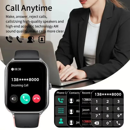 2025 new smart watch, 1.96-inch sports watch, IP67 waterproof, 110+ sports mode, fitness activity tracker, ultra-thin watch.