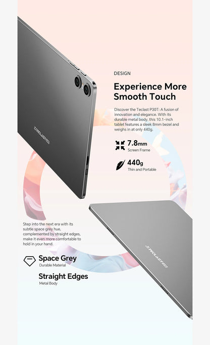 Teclast P30T Android 14 Tablet, 10.1 Inch 1280X800, 10Gb Ram (4Gb+6Gb Expansion), 128Gb Rom(Support Tf 1Tb)