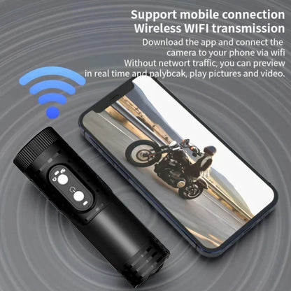 Anti Shake Shotgun Camera 4K 1080P Outdoor Hunting Camera Sport DV WiFi Motorcycle Bike Helmet Camera Action Cam With Flashlight