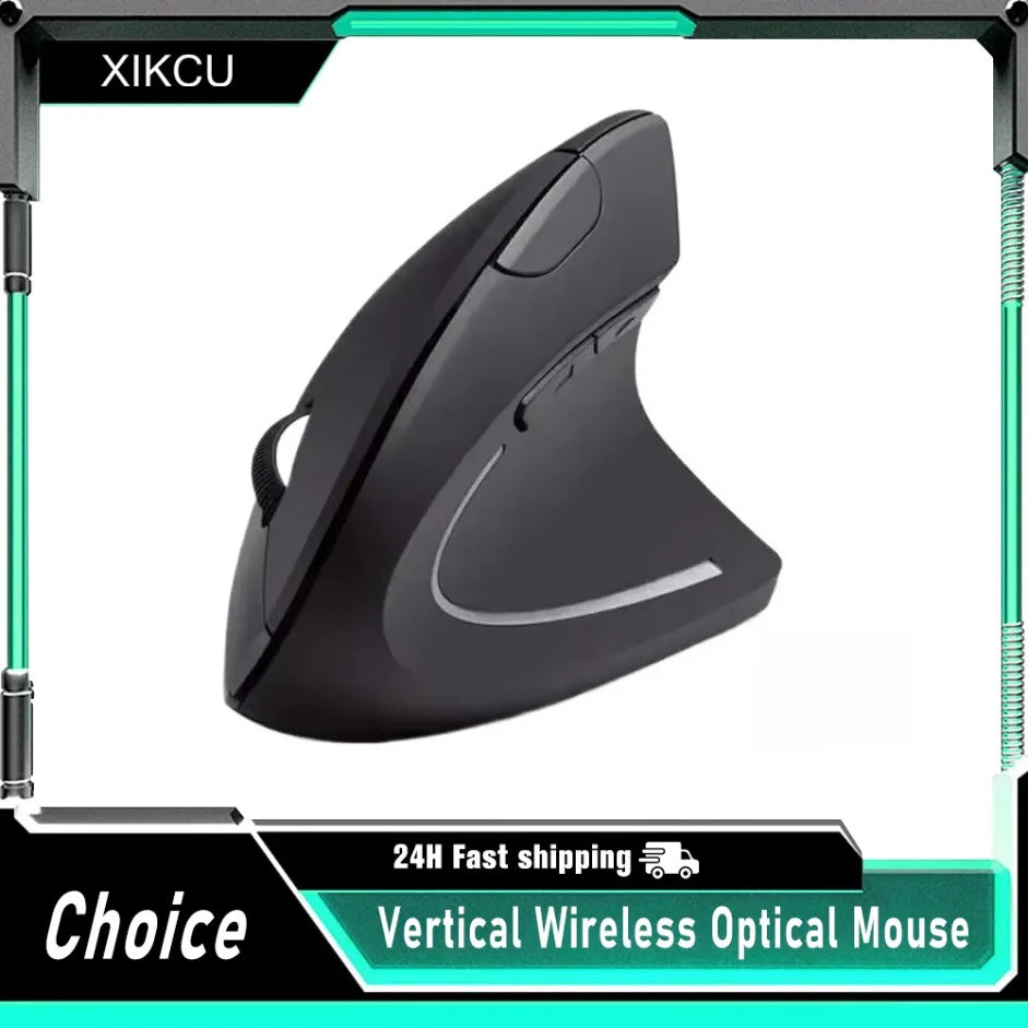 Vertical Mouse Ergonomic 2.4GHz Wireless Optical Mice 3 Adjustable DPI 800/1200/1600 6 Buttons for Laptop PC Computer Desktop