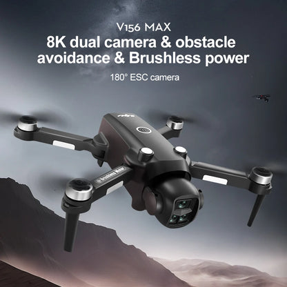 V156 MAX Drone 8K Camera HD With Screen Optical Flow Intelligent Obstacle Avoidance Foldable Brushless Motor Quadcopter Toy UAV