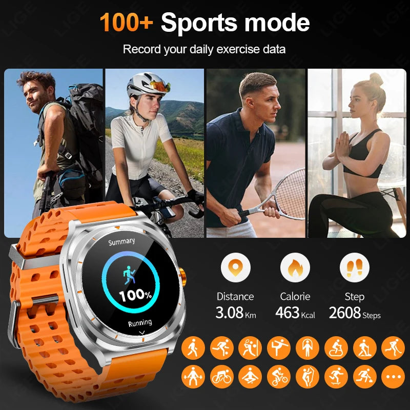 2025 New Smart Watch With 2 in 1 TWS Wireless Headset Bluetooth Call 1.53" AMOLED Screen 400mAh IP67 Waterproof Sport Smartwatch