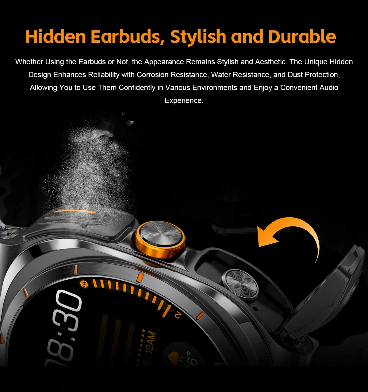 2025 New Smart Watch With 2 in 1 TWS Wireless Headset Bluetooth Call 1.53" AMOLED Screen 400mAh IP67 Waterproof Sport Smartwatch