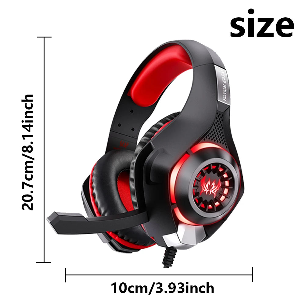 GS400 Gaming Headset with Noise Cancelling Microphone, Heavy Bass, Stereo Sound, Wired Gaming Headset for PS4, PS5, Xbox One, Sw