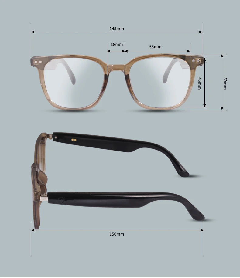 Smart glasses new color-changing lenses multifunctional sunglasses transparent anti-blue light eye protection for men and women