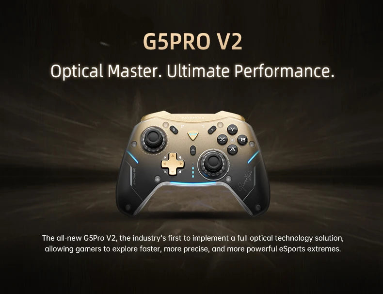 MACHENIKE G5Pro V2 Ultimate Gaming Controller Optical Trigger ABXY Button Hot-Swappable Joystick 4K Resolution For Switch PC
