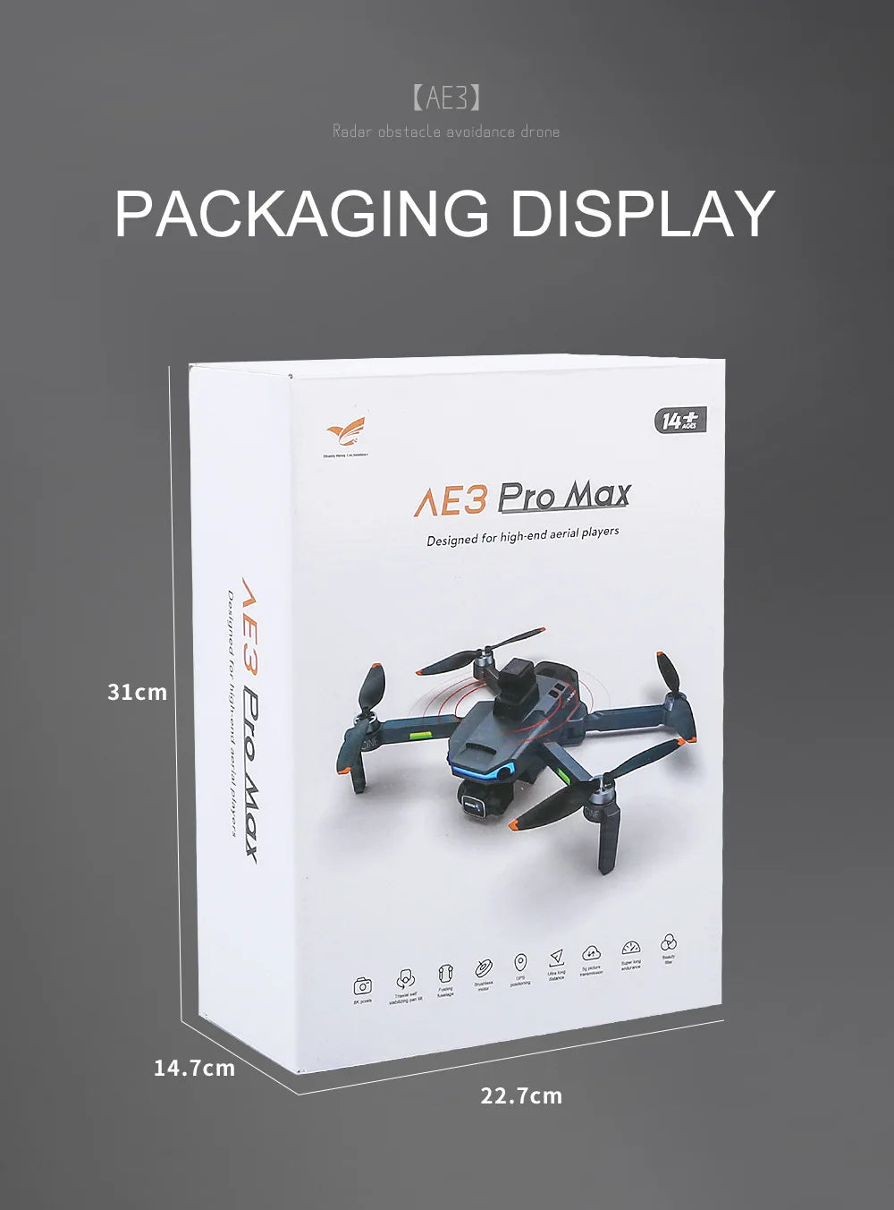 AE3 MAX Drone GPS 4K Camera 3-Axis Gimbal Anti-shake Aerial Photography Brushless Foldable Quadcopter thermal drone