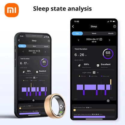 Xiaomi MIJIA Smart Ring With Charging Case Health Monitor Sleep Distance Calories IP68&5ATM Waterproof Multi-sport Men Women NEW