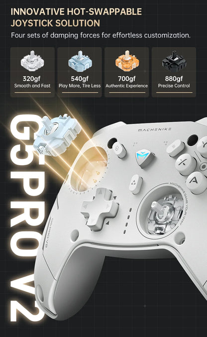 MACHENIKE G5Pro V2 Ultimate Gaming Controller Optical Trigger ABXY Button Hot-Swappable Joystick 4K Resolution For Switch PC