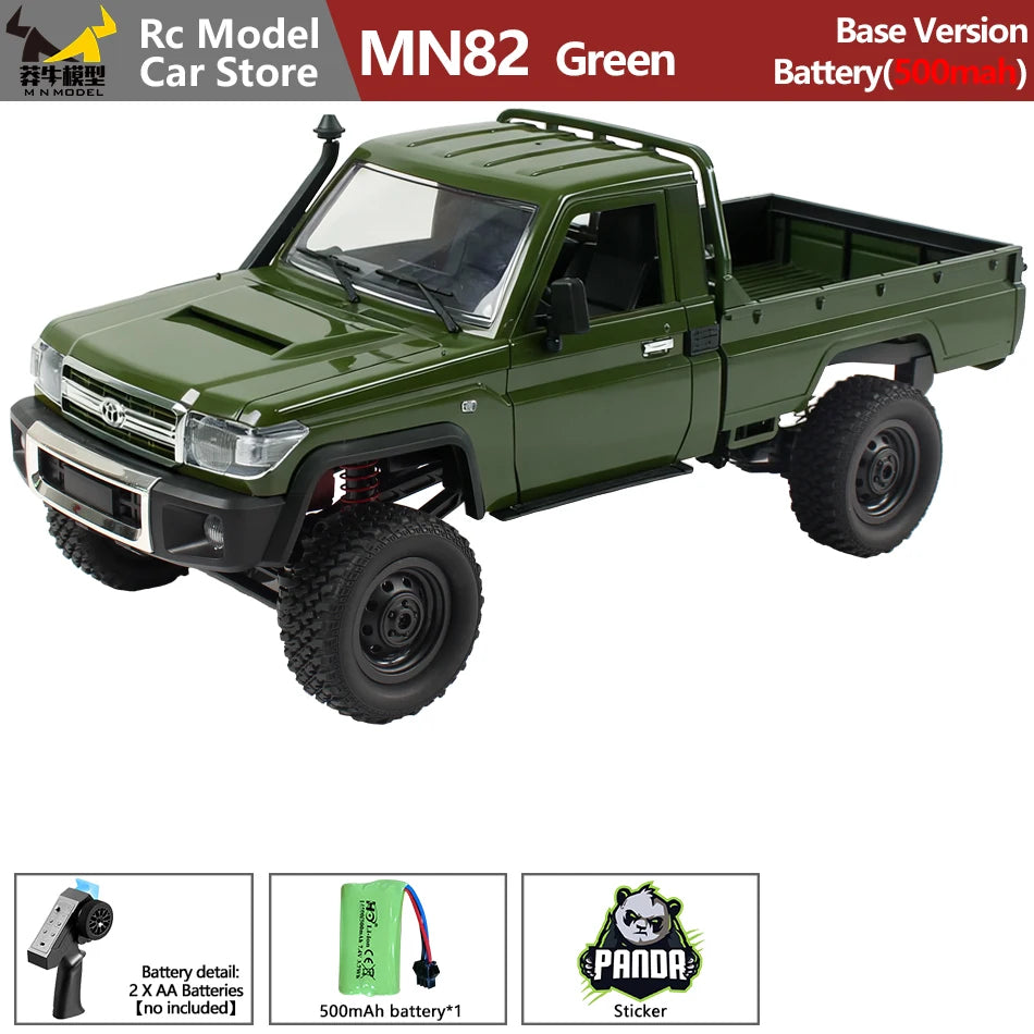 MN MODEL 1:12 4WD RC Panda Off-road Diving Car Adventure Terrain Vehicle Wading Rock Crawler Climbing Gun Truck Toy for Adult