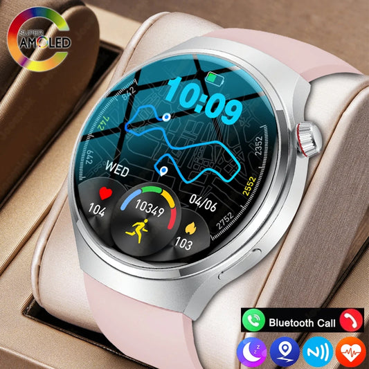 2025 New Fashion Ladies Smart Watch Full Screen Touch Health Monitoring Waterproof Blue Call Smartwatches Android IOS