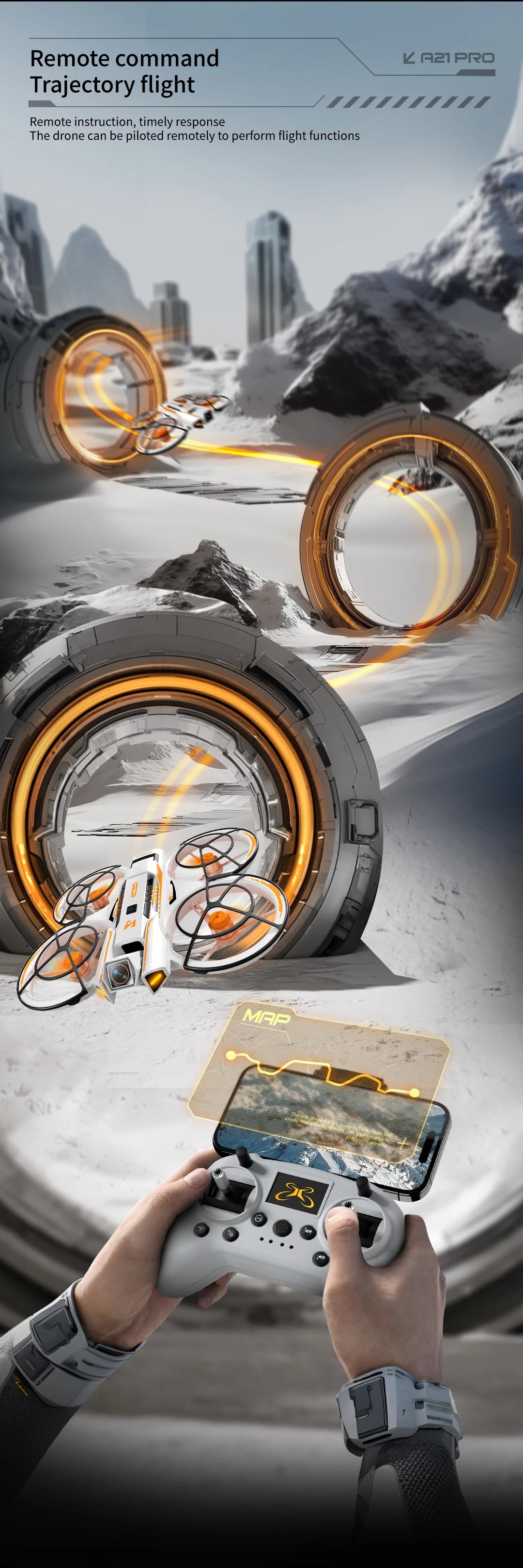 Xiaomi A21 Pro Drone Professional 4K Aerial Avoiding Obstacle Drone FPV Remote Control Brushless Mecha Design Optical Flow Drone