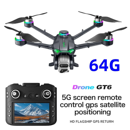 GT6 Max drone 5G screen remote control GPS positioning high-definition aerial photography brushless motor folding drone