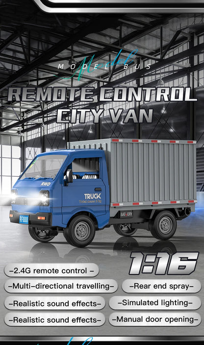 RC Truck 1:16 2.4GHZ RC Car Simulation Drift Climbing Truck With Spray and LED Lights RC Electric Truck Model Boy's Toys Gifts