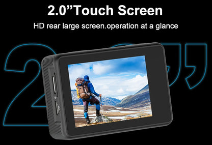 5K Action Camera 2.0'' Touch Screen 170° 30M Waterproof 5X Zoom WiFi Sport Camera With 2 in 1 Remote Control