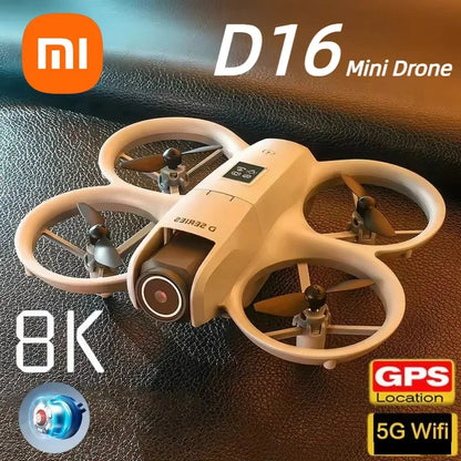 XIAOMI D16 Mini Drone 8K HD Dual Camera Profesional 180° Electric Adjustable GPS Positioning Obstacle avoidance Bushless UAV