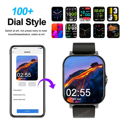 2025 Smart Watch, Sports Watch, Incoming Call Alert Multiple APP Alerts, Fashionable for Men and Women, iPhone/Andriod