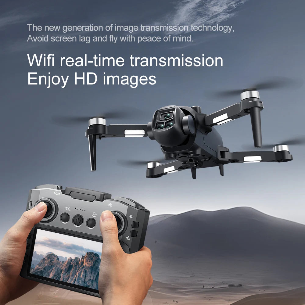 V156 MAX Drone 8K Camera HD With Screen Optical Flow Intelligent Obstacle Avoidance Foldable Brushless Motor Quadcopter Toy UAV