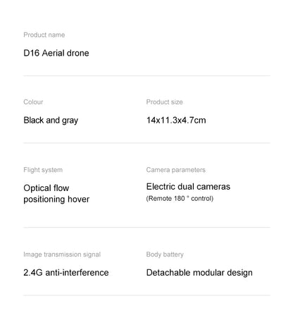 For Xiaomi D16 Mini Drone 8K HD Dual Camera Profesional 180° Electric Adjustable GPS Positioning Obstacle avoidance Bushless UA