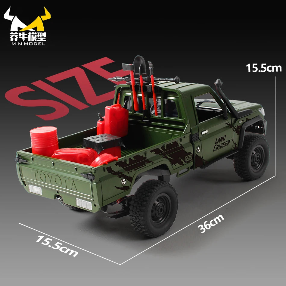 MN MODEL RC 1:12 4x4 Jungle Diving Car Climbing Off-road Wading Vehicle Rock Crawler Shovel Tool Box Truck Toy for Adult Gift