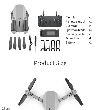 E88Pro Profesional HD Dual Camera Drone with Wide-Angle Head Remote Quadcopter Airplane Toy Helicopter
