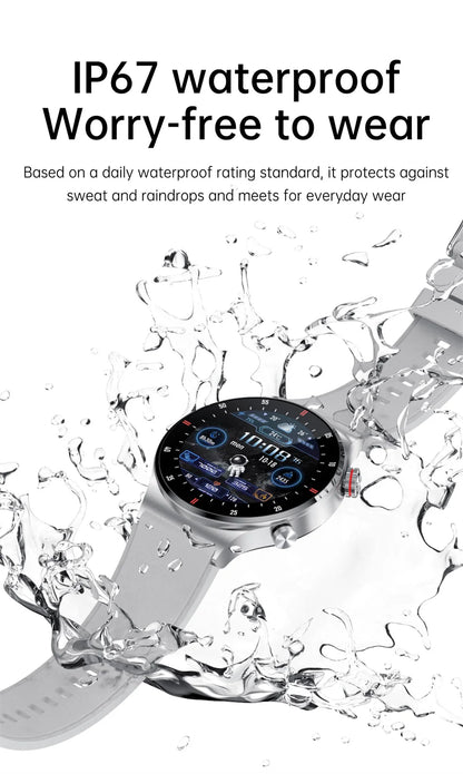 GPS NFC ECG+PPG Business Smart Watch Men Bluetooth Call Health Sleep Monitoring Multiple Sports Mode Waterproof Smartwatch Men