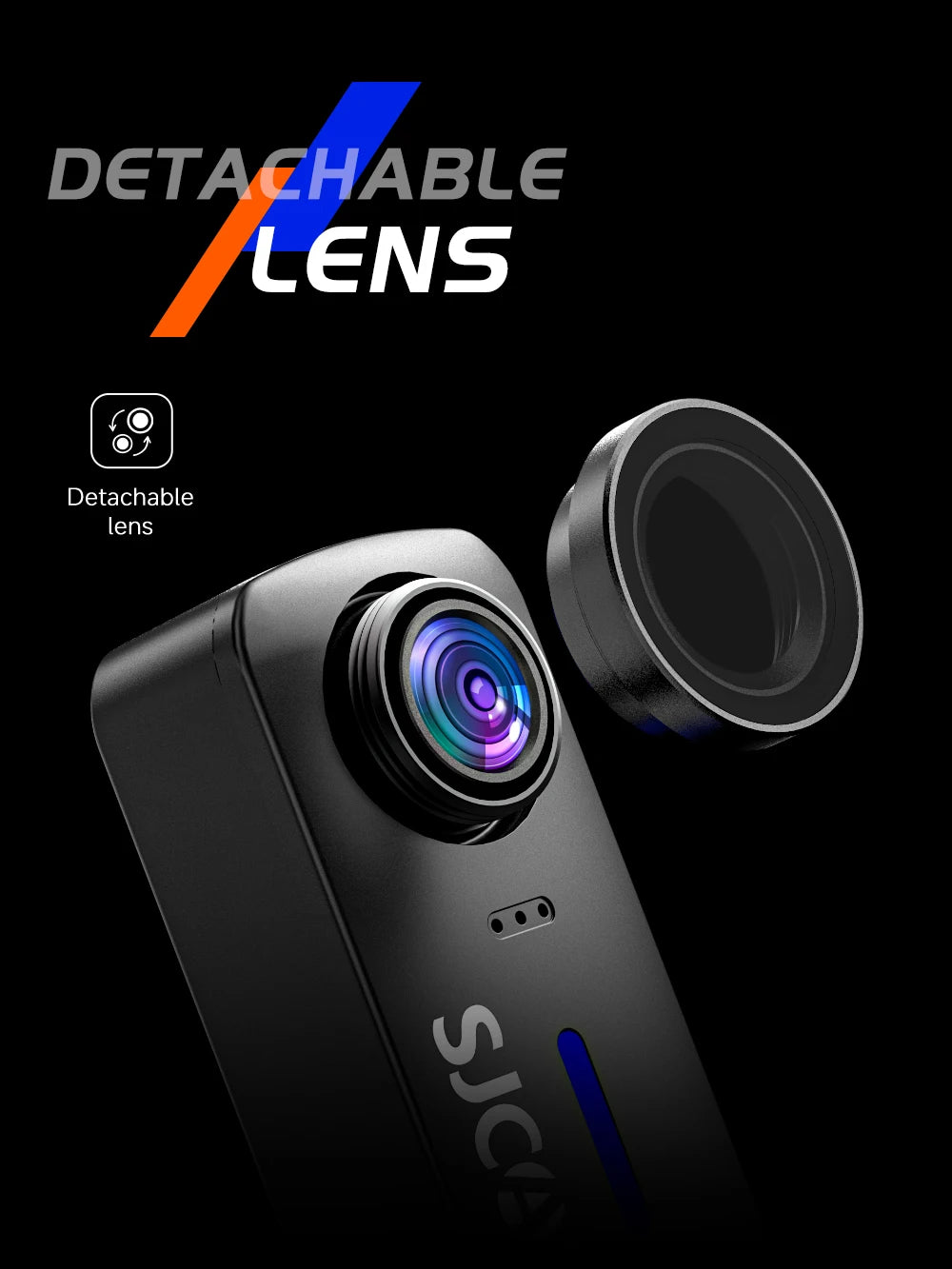 SJCAM C110+ Magnetic Combo Action Camera，4K 30FPS WiFi Sports Camera IP65 Waterproof with 200Min Battery